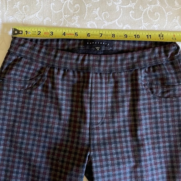 Sanctuary Red And Black Tiny Check Pull On Leggings - Picture 11 of 16